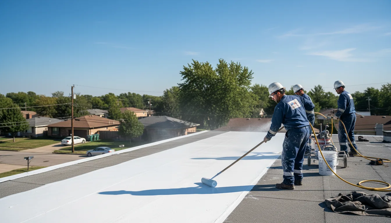 Commercial roof coating in Asbury, MO near me